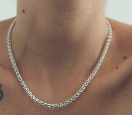 Rope Spiga Necklace Stainless Steel  14K Gold. Waterproof