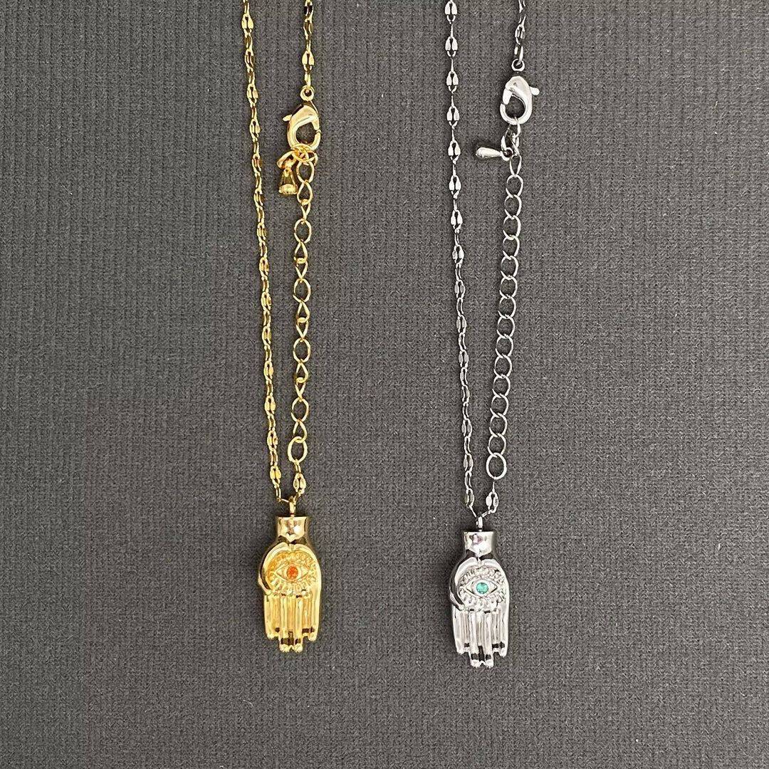 Hamsa | Hand of Fatima 18K Gold Plated Necklace