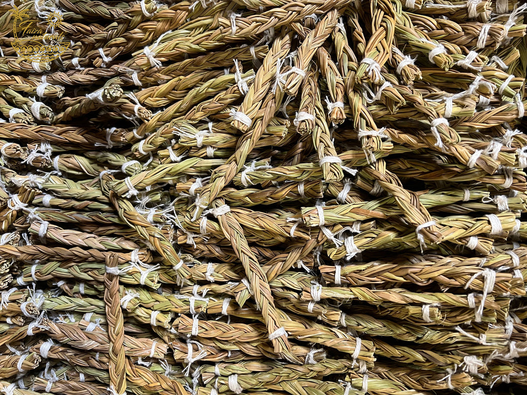 Sweetgrass Braid 4 Inch handcrafted smoke cleansing tool for sacred ritual spaces