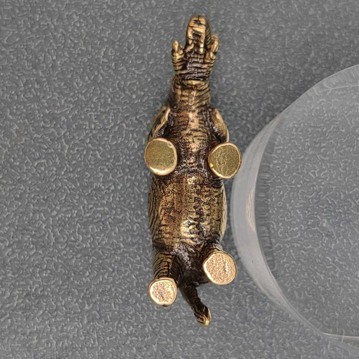 Brass elephant desktop ornament handcrafted good luck charm for boho spiritual decor