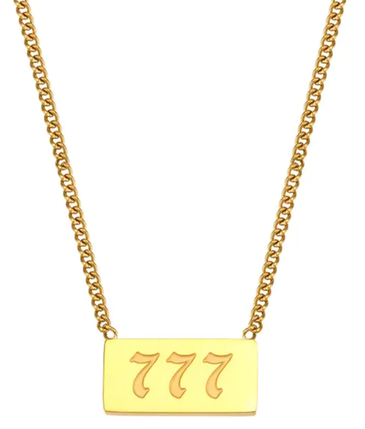 111 Angel Number Necklace | 18" Gold Plated