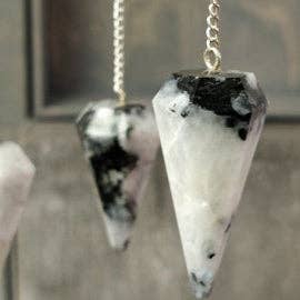 Natural gemstone pendulums for divination and intuitive healing rituals at Anchored Soul