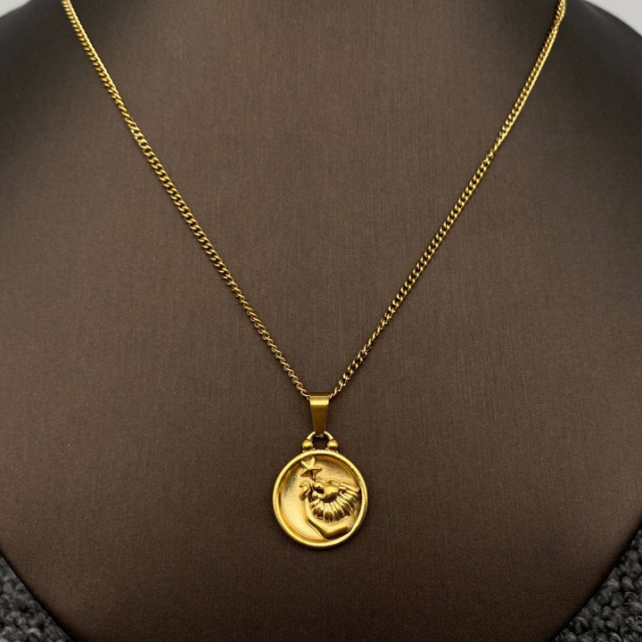 Coin Zodiac 18K Gold Plated SS Necklace