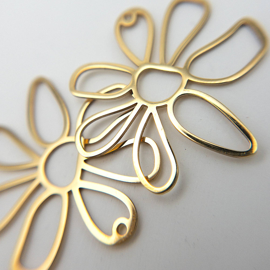 Daisy earrings April birth flower hypoallergenic jewelry handcrafted for coastal boho style