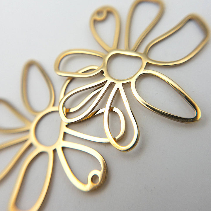 Daisy earrings April birth flower hypoallergenic jewelry handcrafted for coastal boho style