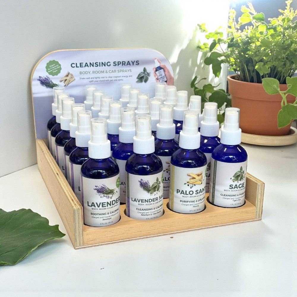 Organic Essential Oil Cleansing Sprays | Lavender, Sage, Palo Santo, Lavender Sage