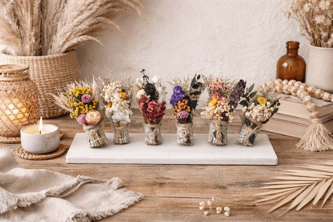 Handcrafted White Sage, Lavender &amp; Flower Smudge Sticks | Cleanse &amp; Serenity