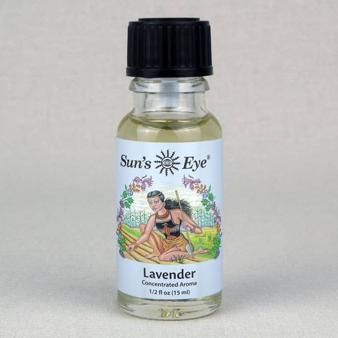 Lavender Essential Oil half ounce bottle for relaxation aromatherapy and spiritual wellness