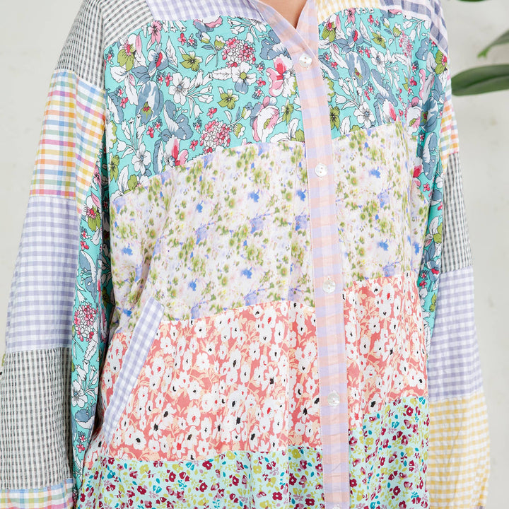 Long Sleeve Patchwork, Zodiac &amp; Constellation Design Top