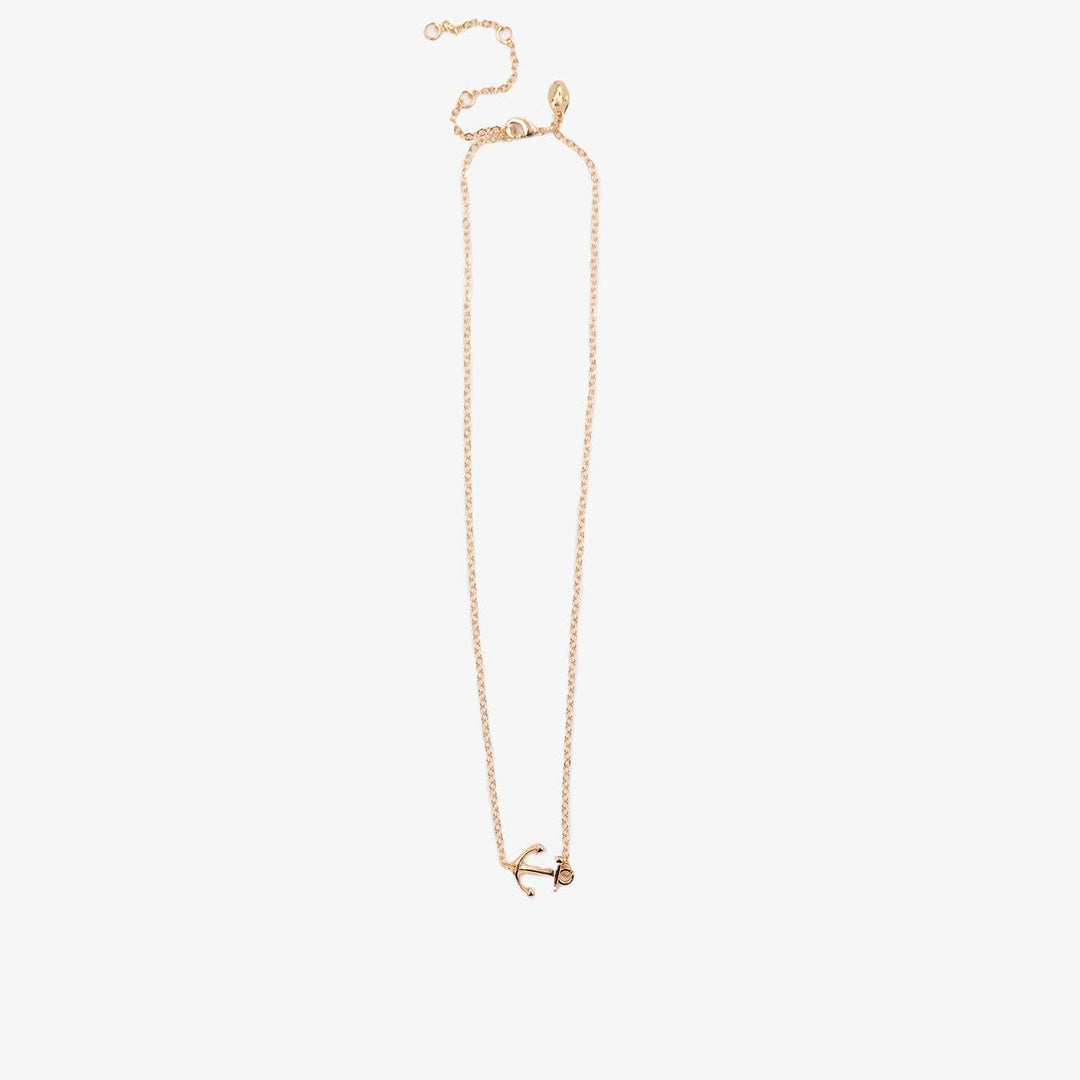 Delicate Sideways Anchor Necklace
