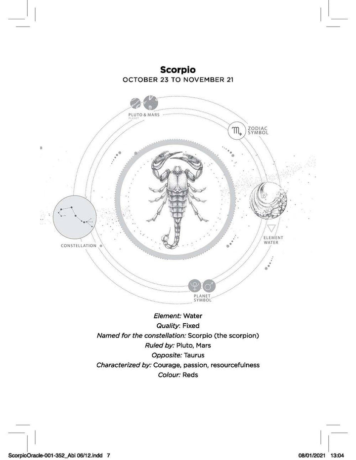 Scorpio Oracle hardback book for cosmic guidance and instant astrology answers