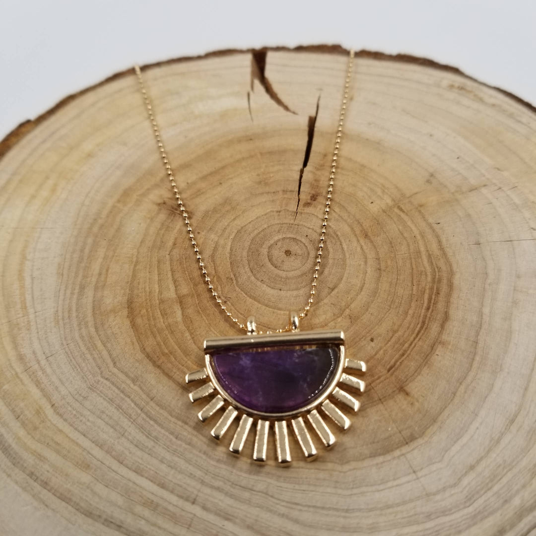 Demi Crescent With Crystal Necklace