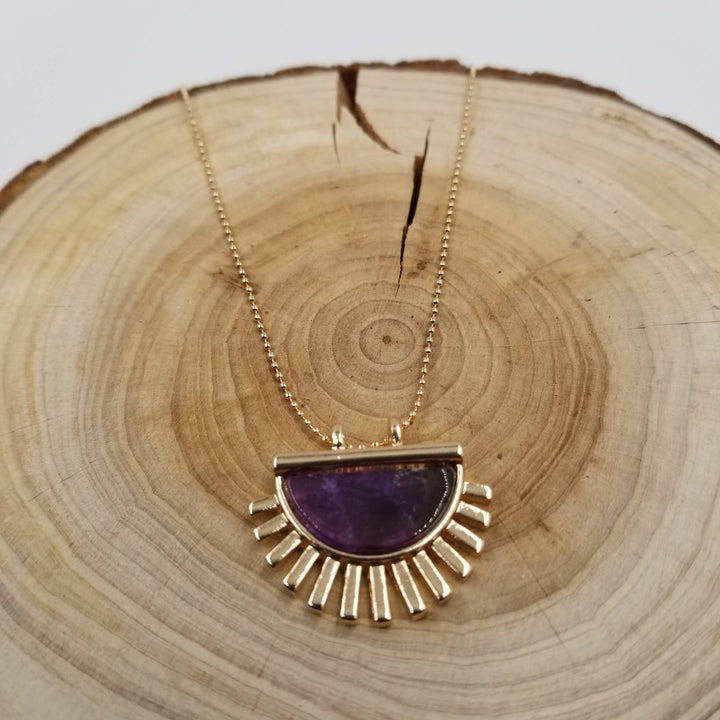 Demi Crescent With Crystal Necklace