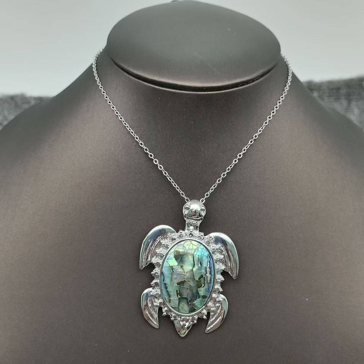 Natural Abalone Shell Sea Turtle Necklace