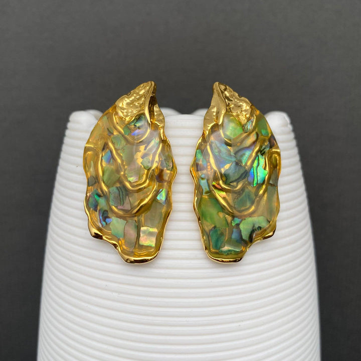 Oyster Shell 18K Gold Plated Earrings