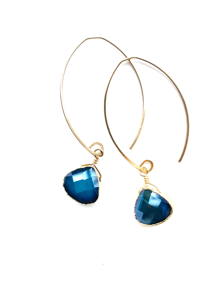 Golden Swarovski Earrings by Noon Designs | 14K Gold Filled