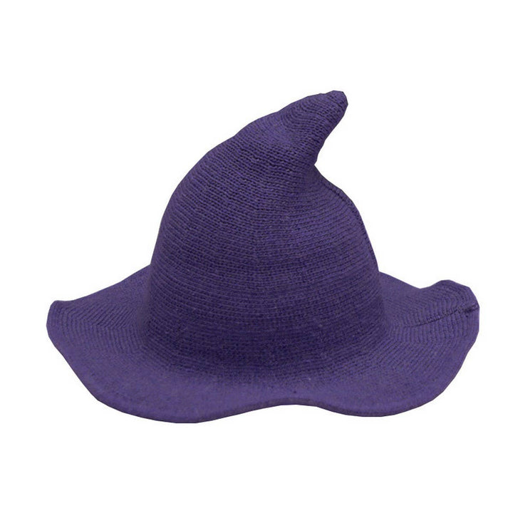 Knitted Wool Witch Hat with boho coastal charm perfect for autumn festivals