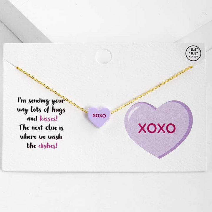 Gold dipped heart candy necklace with warm coastal charm from Anchored Soul boutique