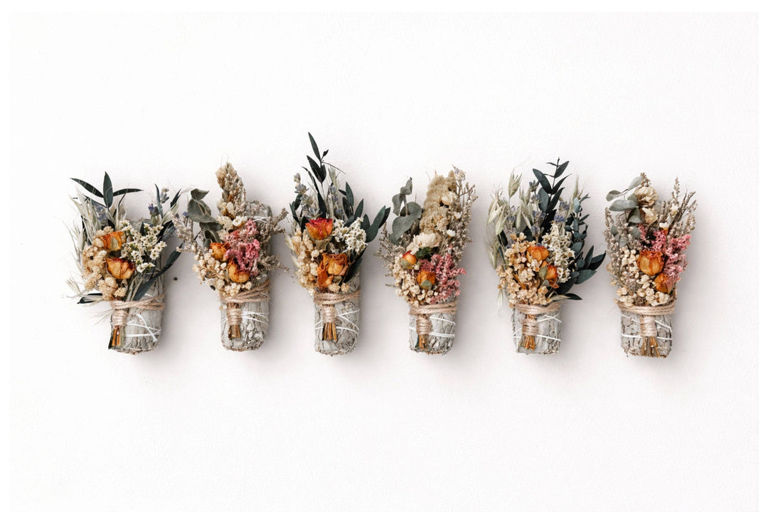 White Sage, Lavender, Eucalyptus &amp; Roses Smudge Stick