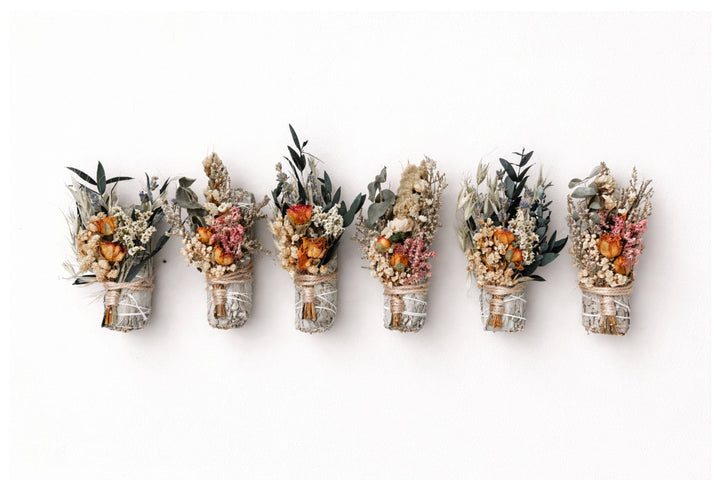 White Sage, Lavender, Eucalyptus &amp; Roses Smudge Stick