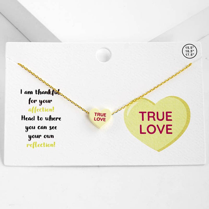 Gold Dipped Heart Candy Necklace with warm coastal charm and artisan detail