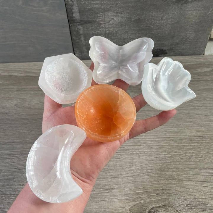 Wholesale Selenite Bowls – Assorted Shapes &amp; Sizes | Crystal Charging Bowls