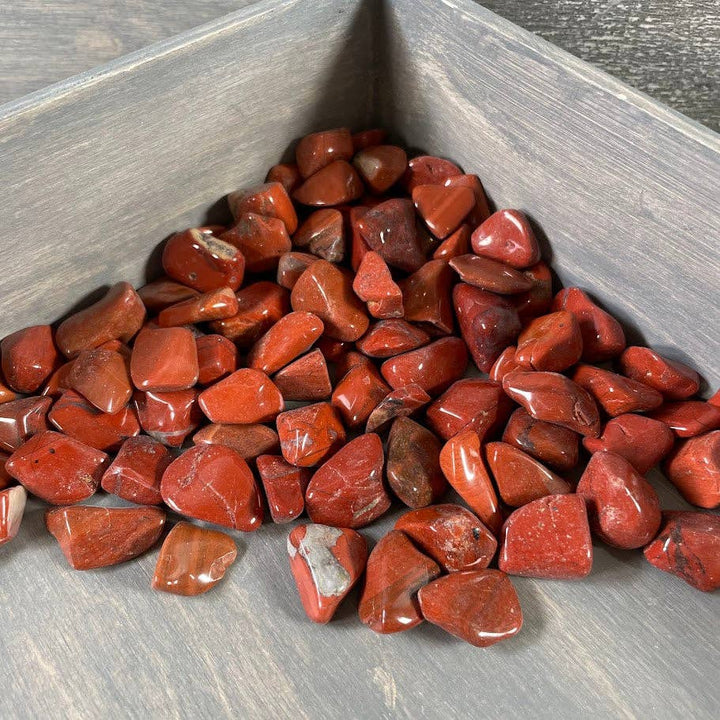 Red Jasper Tumbled Stones bulk lot for grounding crystal healing and altar decor