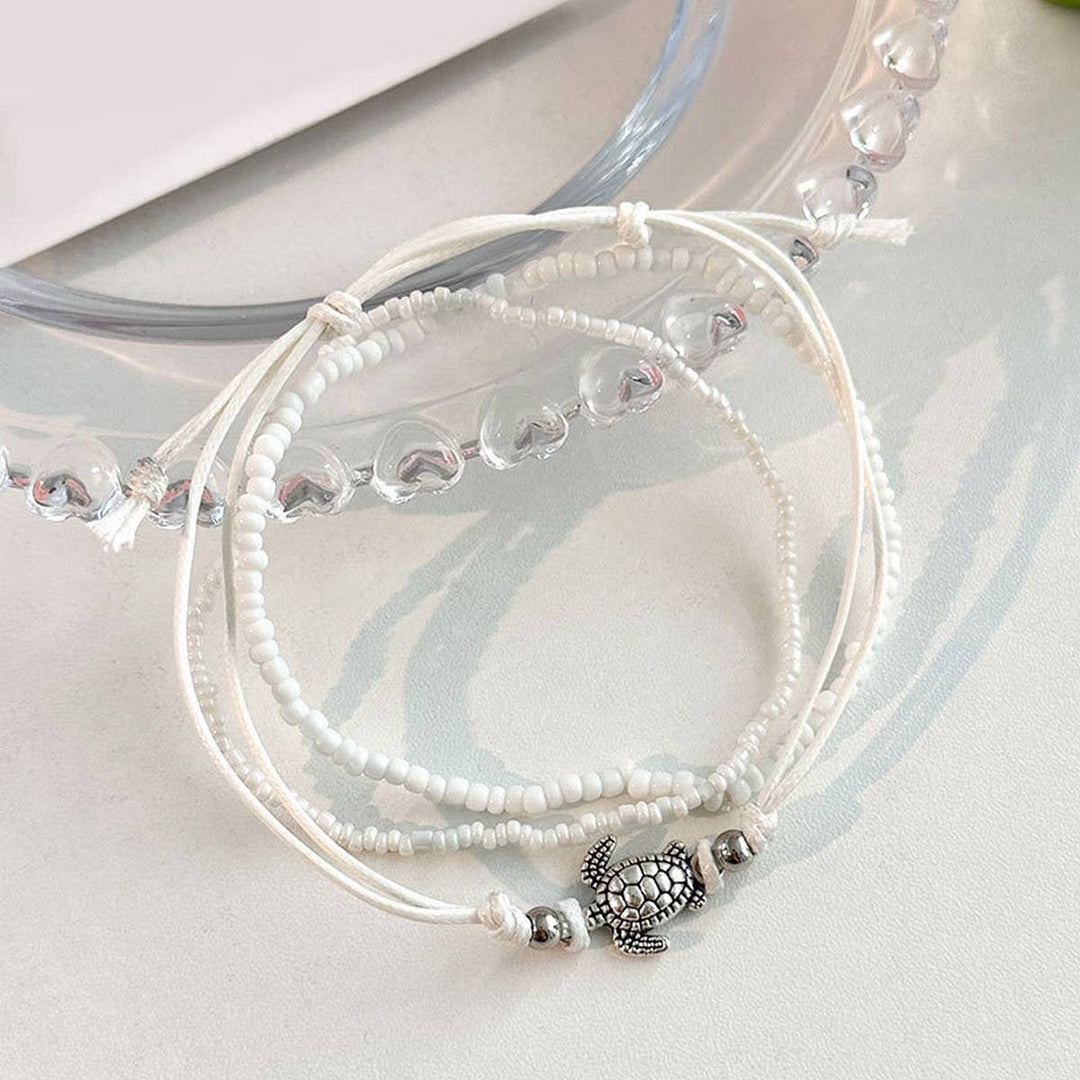 Turtle Beaded Anklet Set- Vintage Design