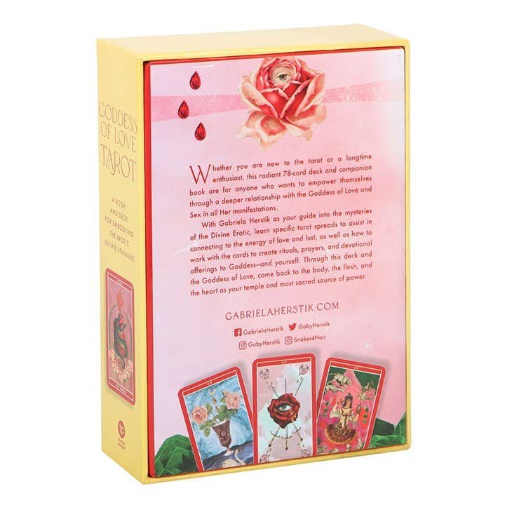 Goddess of Love Tarot Deck by Gabriela Herstik featuring divine feminine energy and 78 cards