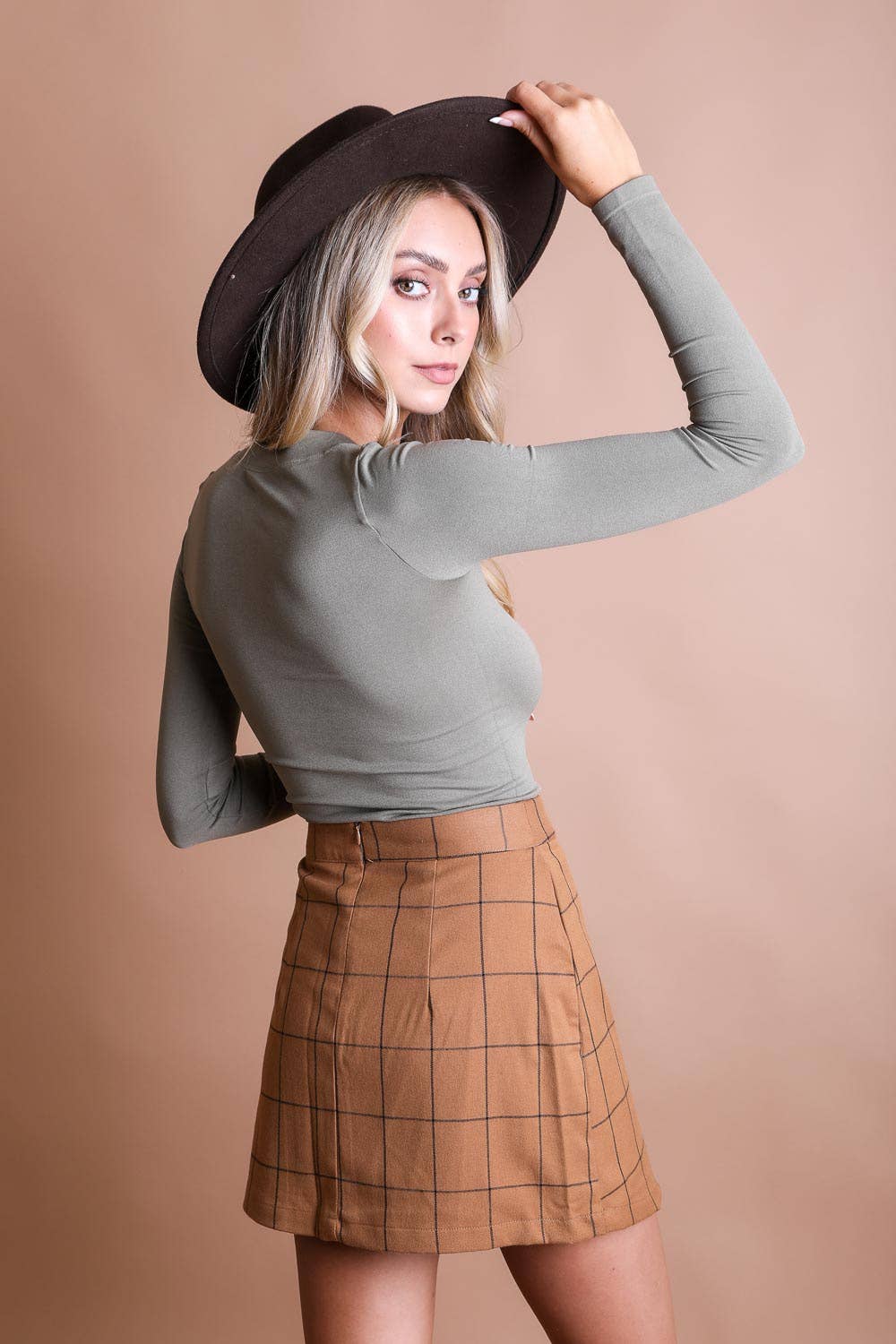 Fitted Long Sleeve Crop Top