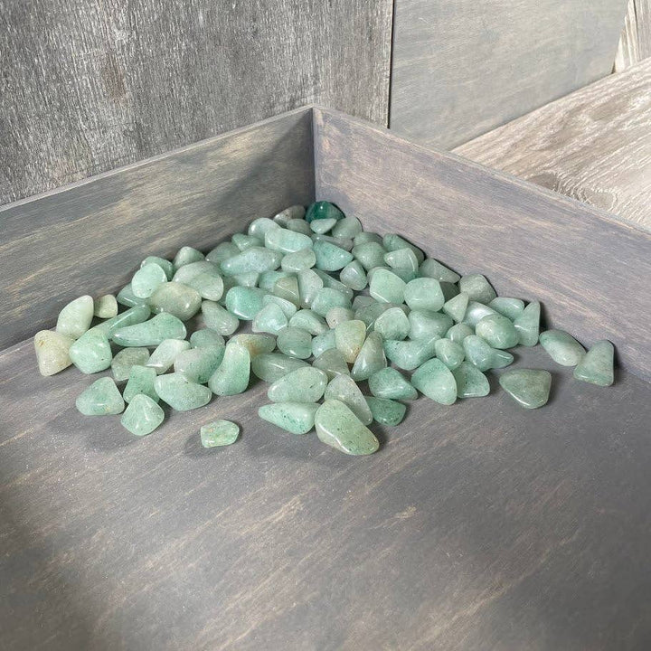 Green Aventurine Tumbled Stones bulk crystals for heart chakra healing and abundance