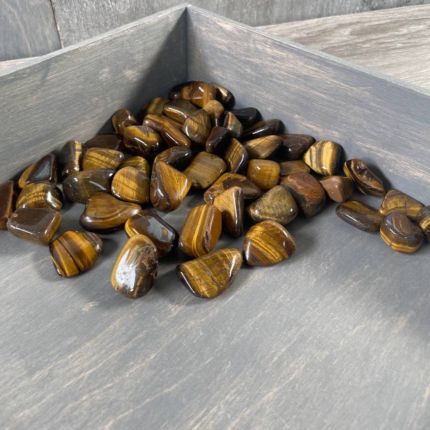Tiger Eye Tumbled Stones Medium Size 1 LB bulk wholesale for crystal healing
