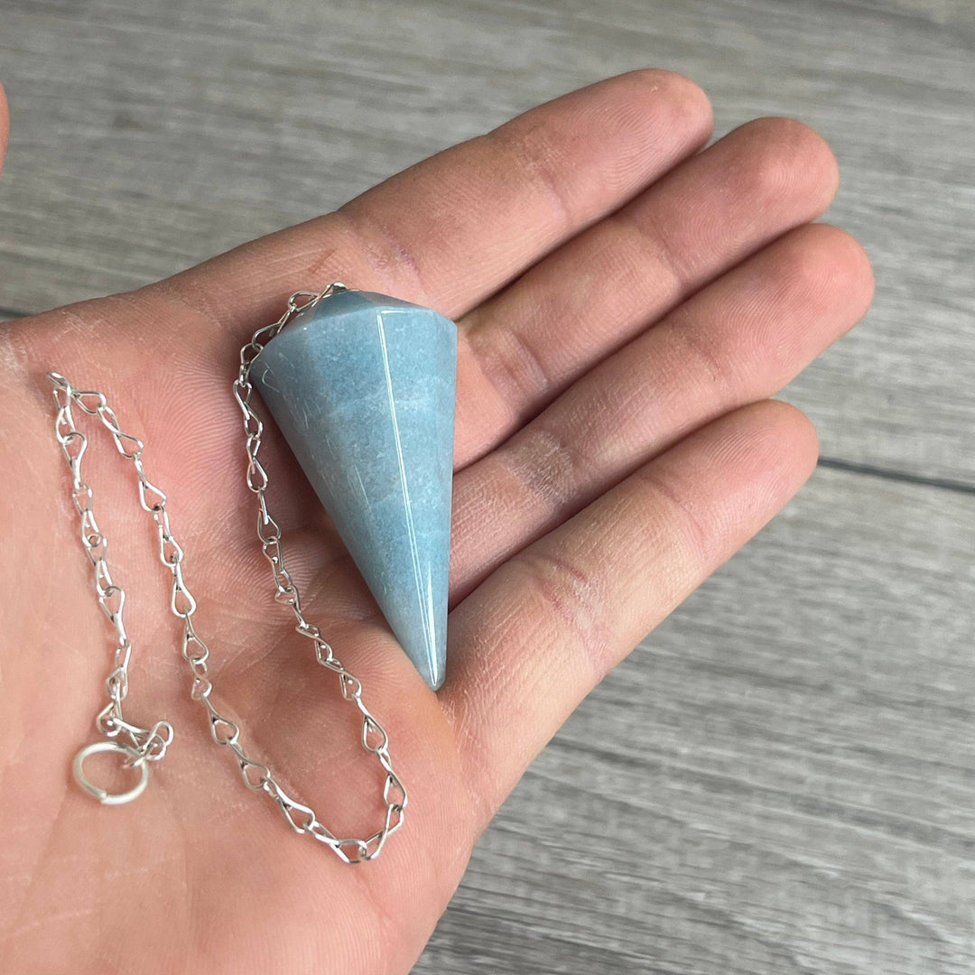 Natural gemstone pendulums for divination and healing rituals at Anchored Soul boutique