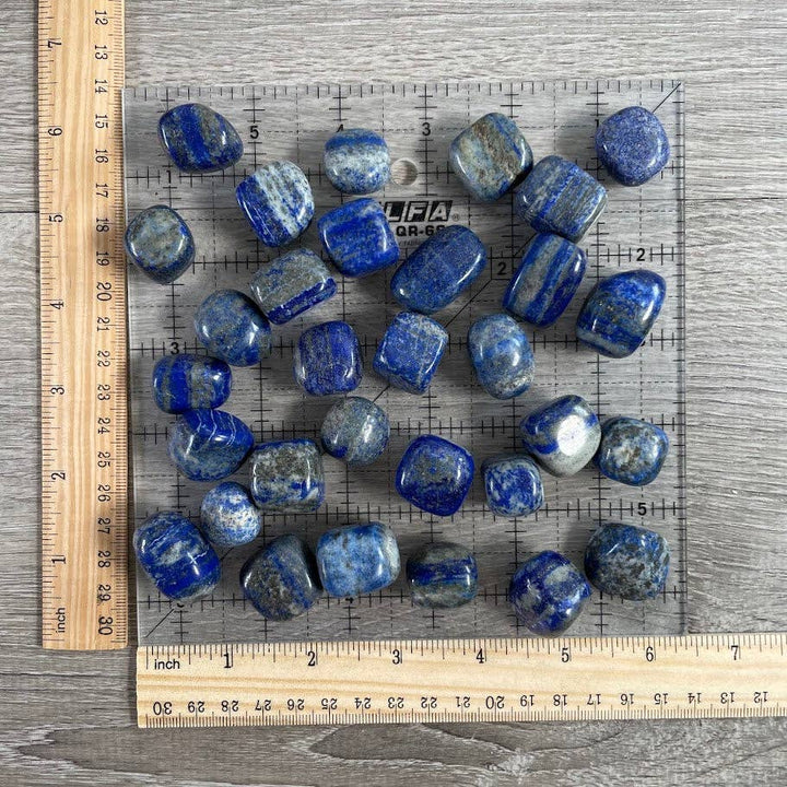 Lapis Lazuli Tumbled Stones one pound bulk lot for crystal healing and meditation
