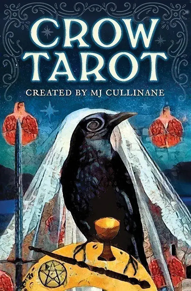 Crow Tarot 78-card deck by Margaux Jones featuring rider-waite inspired crow artwork