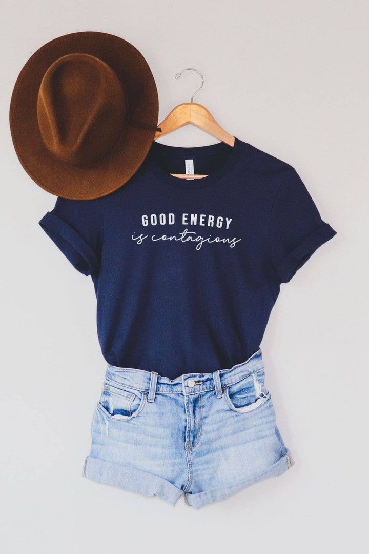 Good Energy Is Contagious Graphic Tee relaxed fit coastal boho style