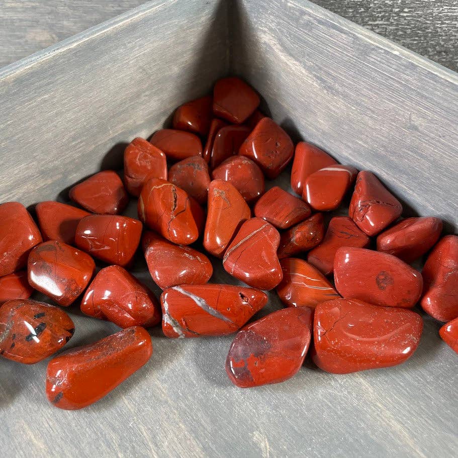 Red Jasper Tumbled Stones bulk lot for grounding crystal healing and altar decor