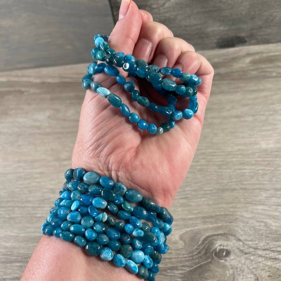 Healing crystal bracelets with natural nugget gemstones for boho spiritual layering