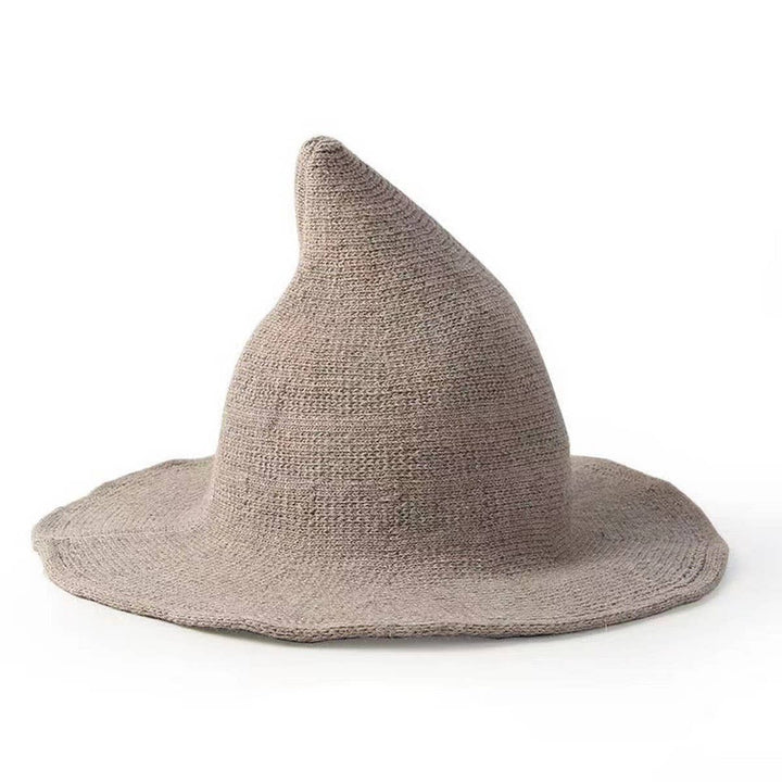 Knitted Wool Witch Hat with boho coastal charm perfect for autumn festivals