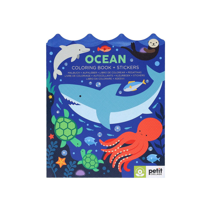 Coloring Book With Stickers: Ocean