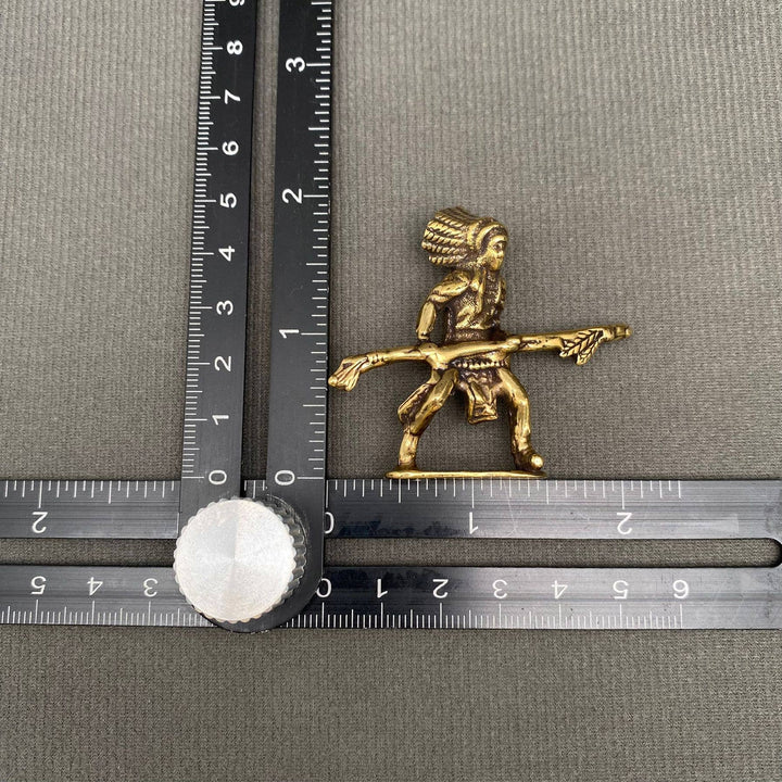Brass Indian Warriors Desktop Ornament for protection and sacred altar decor spaces