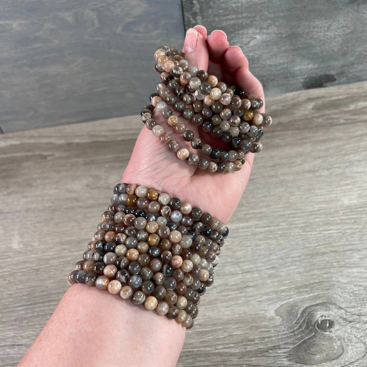 Healing Crystal Bracelets 6mm Round beads stackable boho coastal spiritual gemstone jewelry