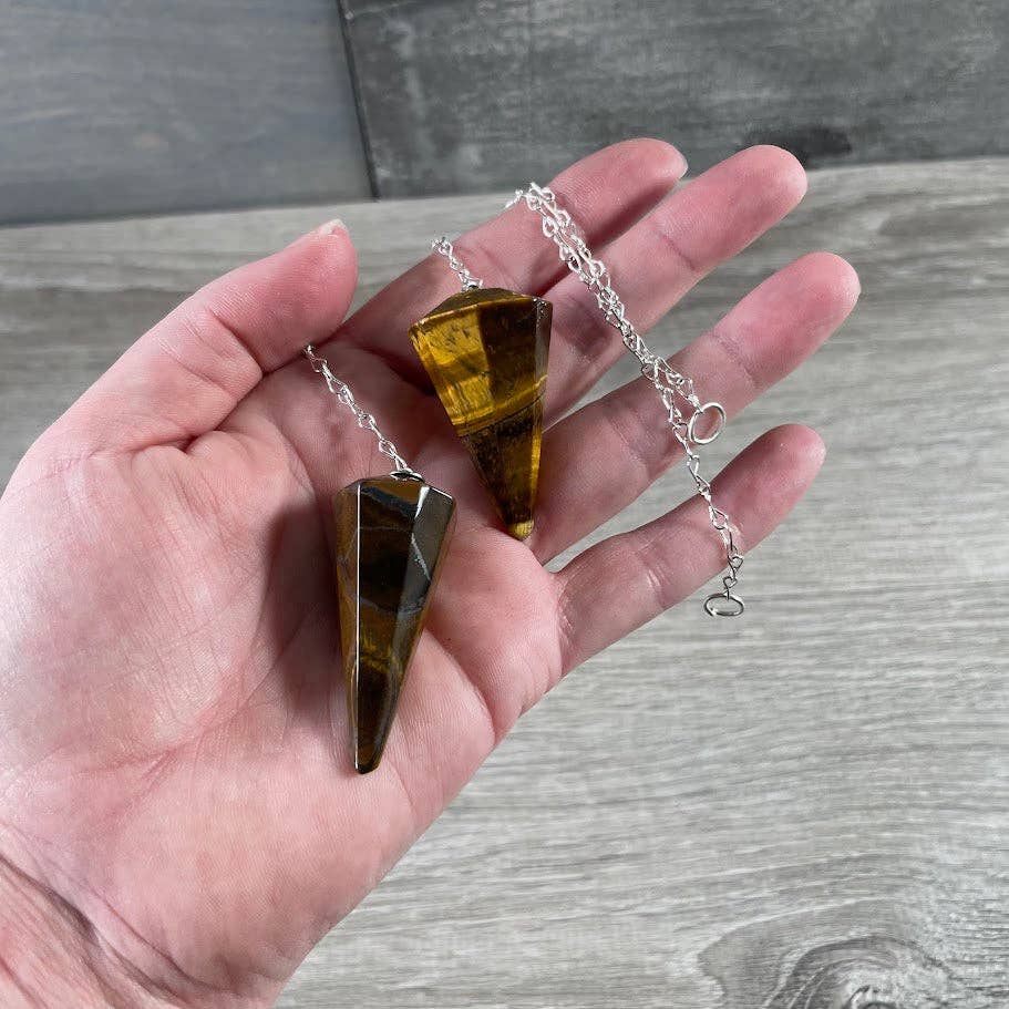 Natural gemstone pendulums for divination and healing rituals at Anchored Soul Wickford