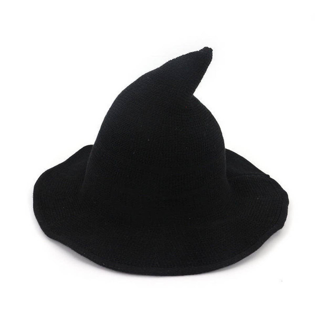 Foldable Knit Witch Hat for the boho coastal hippie embracing autumn magic