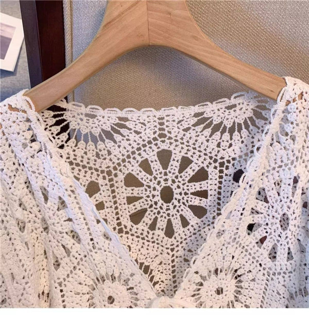 Bohemian Crochet Knit Cover-Up