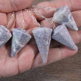 Natural gemstone pendulums for divination and healing crystal rituals at Anchored Soul