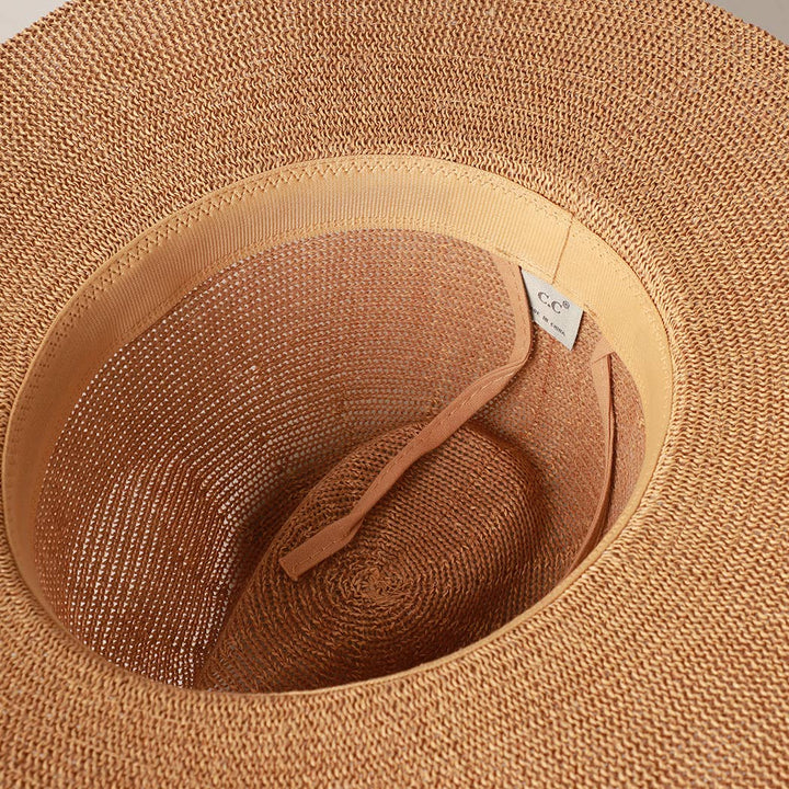 Sage Multi-Colored Thread Beaded Panama Hat for coastal boho summer style