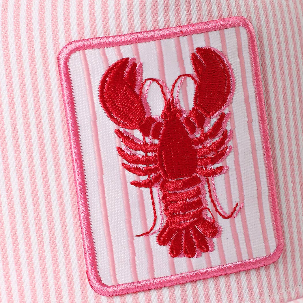 Lobster Embroidered Patch Trucker Hat