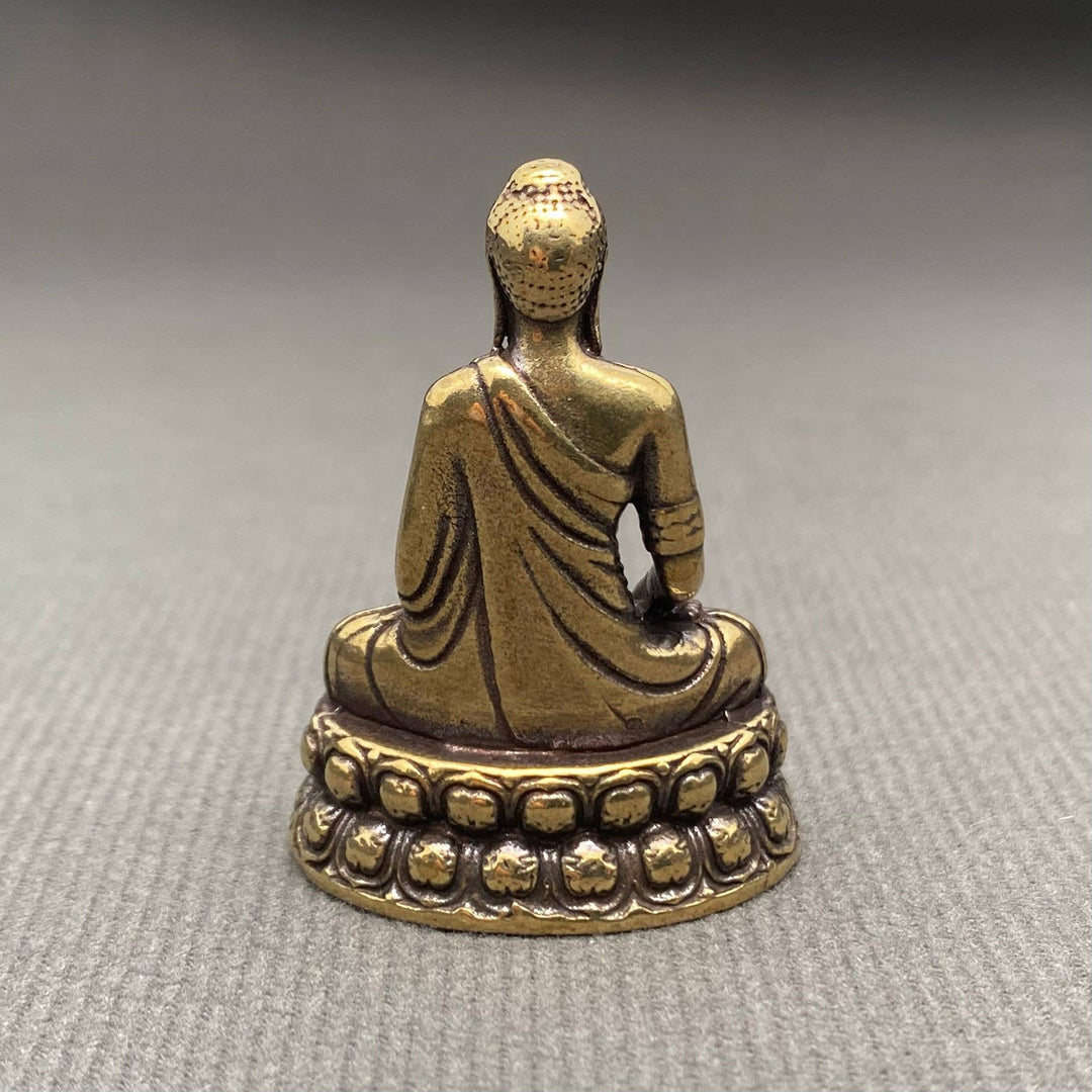 Brass Buddha Dhyana Mudra statue for meditation decor and mindful coastal living