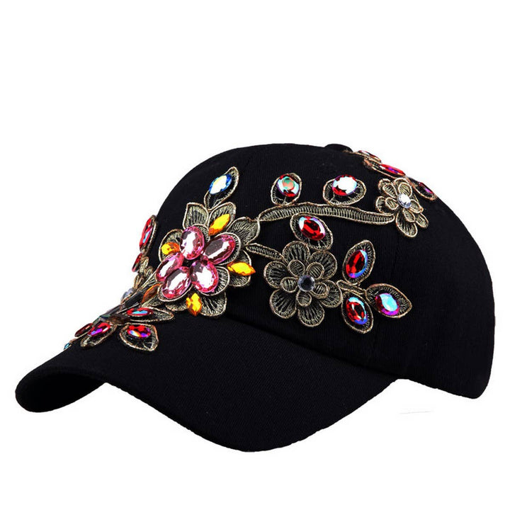 Denim Rhinestone Baseball Cap